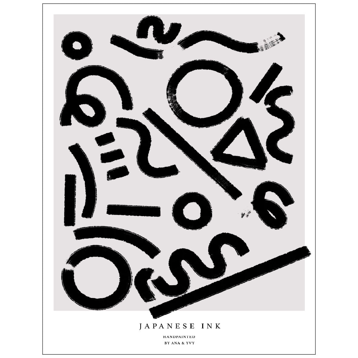 Japanese Ink Figures Reusable Peel - and - Stick Poster - Pasquín