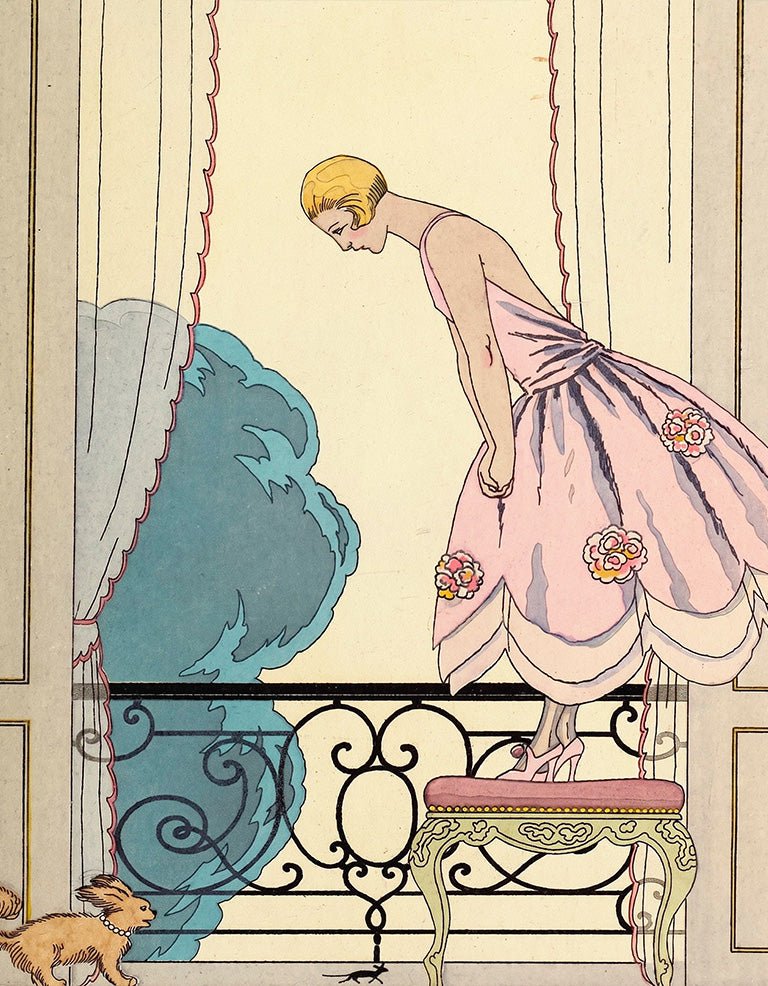 "La Souris" by George Barbier - Reusable Peel-and-Stick Poster - Pasquín