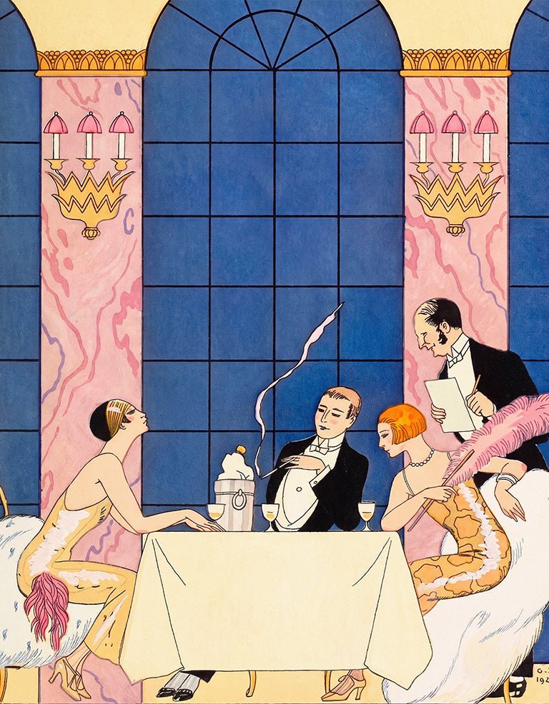 "Le Souper" de George Barbier - Reusable Peel-and-Stick Poster - Pasquín