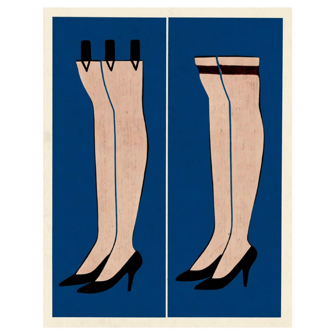 "Legs" by Shigeo Fukuda - Reusable Peel - and - Stick Poster - Pasquín