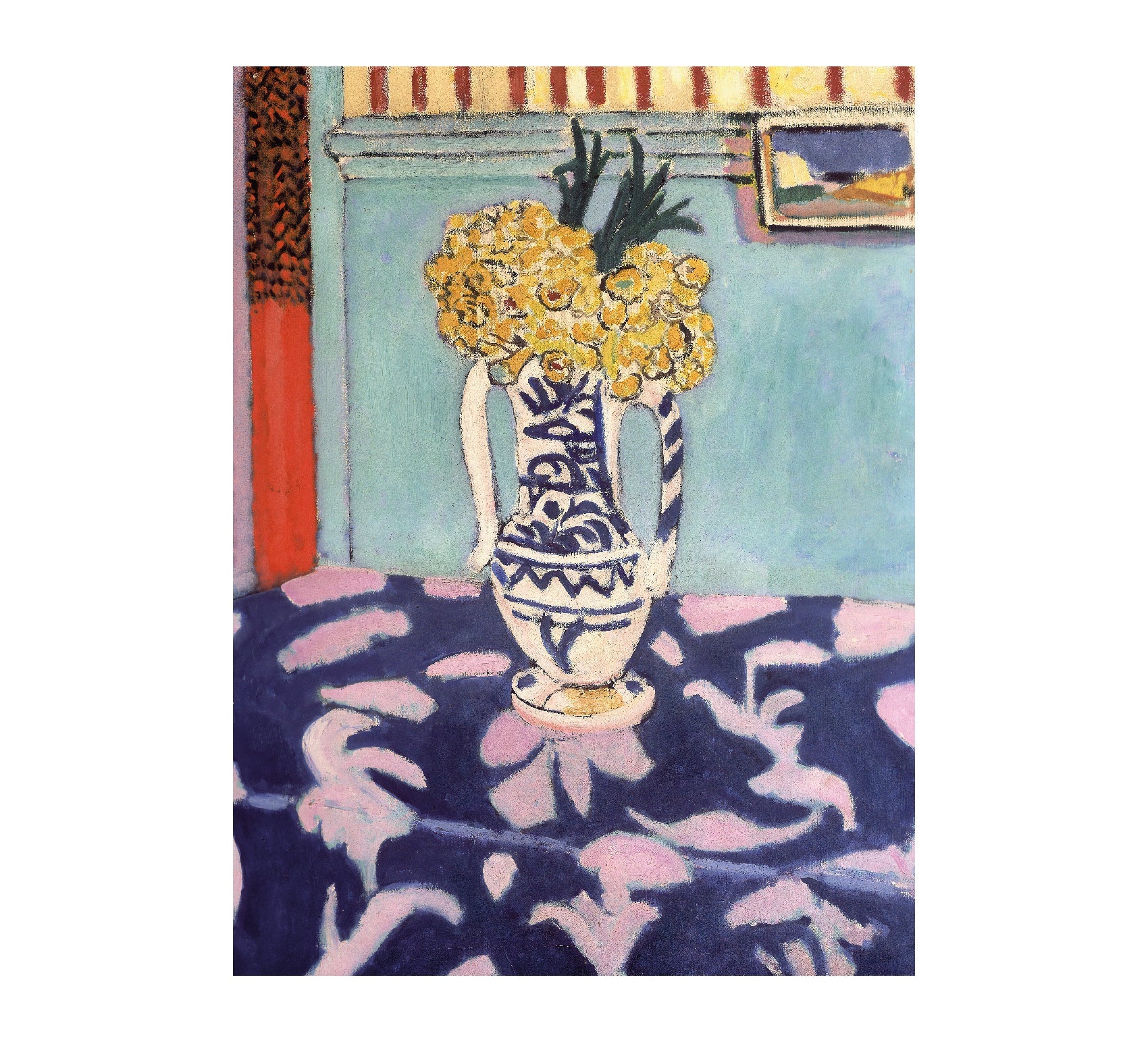 Les Coucous, Tapis Bleu et Rose by Henri Matisse - Repositionable Adhesive Poster - Pasquín Store