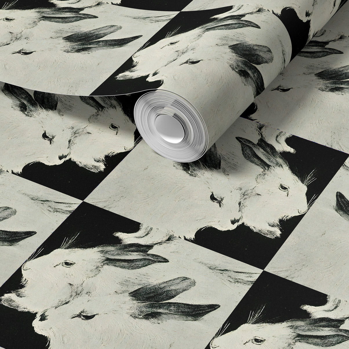 Luxurious Rabbits Theo van HOYTEMA Adhesive Wallpaper - Transform Your Space - Pasquín Store