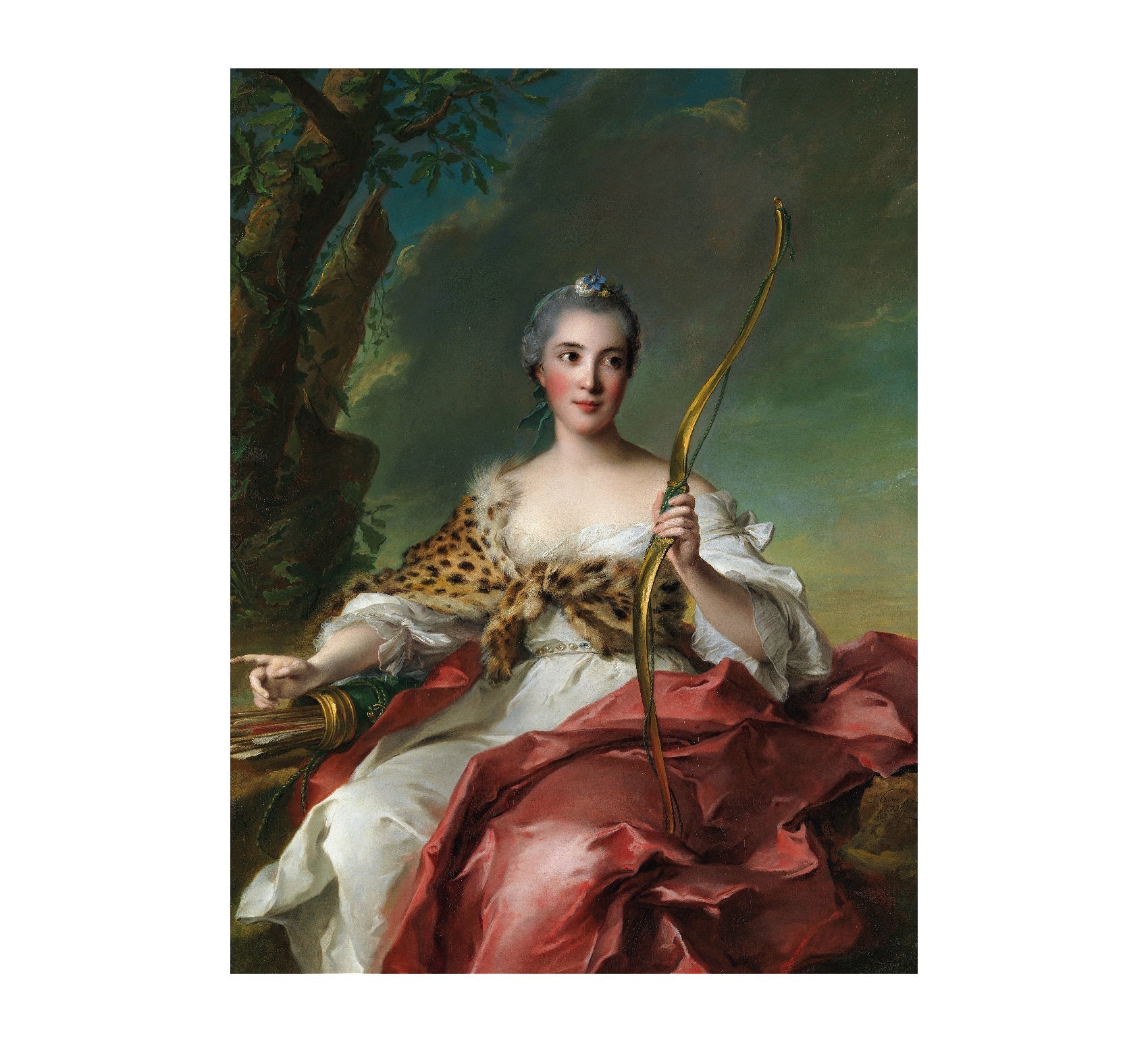 Madame Bergeret de Frouville as Diana - Repositionable Adhesive Poster - Pasquín Store