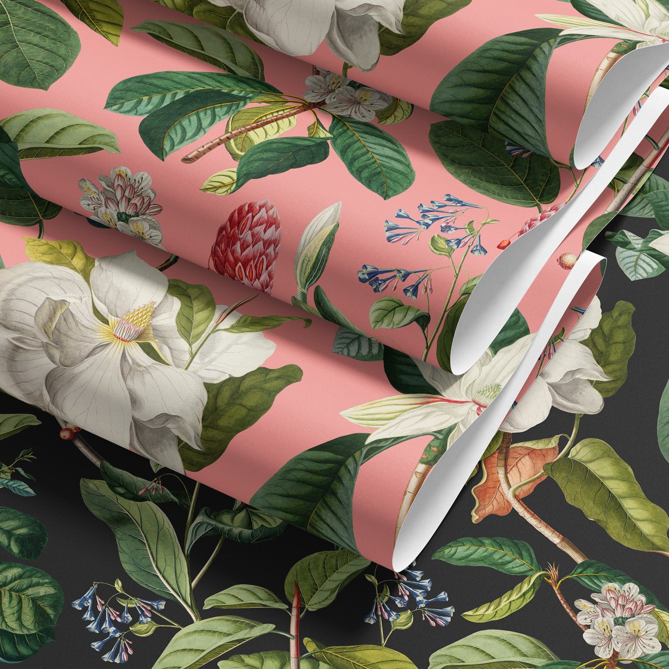 Magnolia Floral Adhesive Wallpaper - Easy Install, Repositionable, Non - Toxic - Pasquín Store