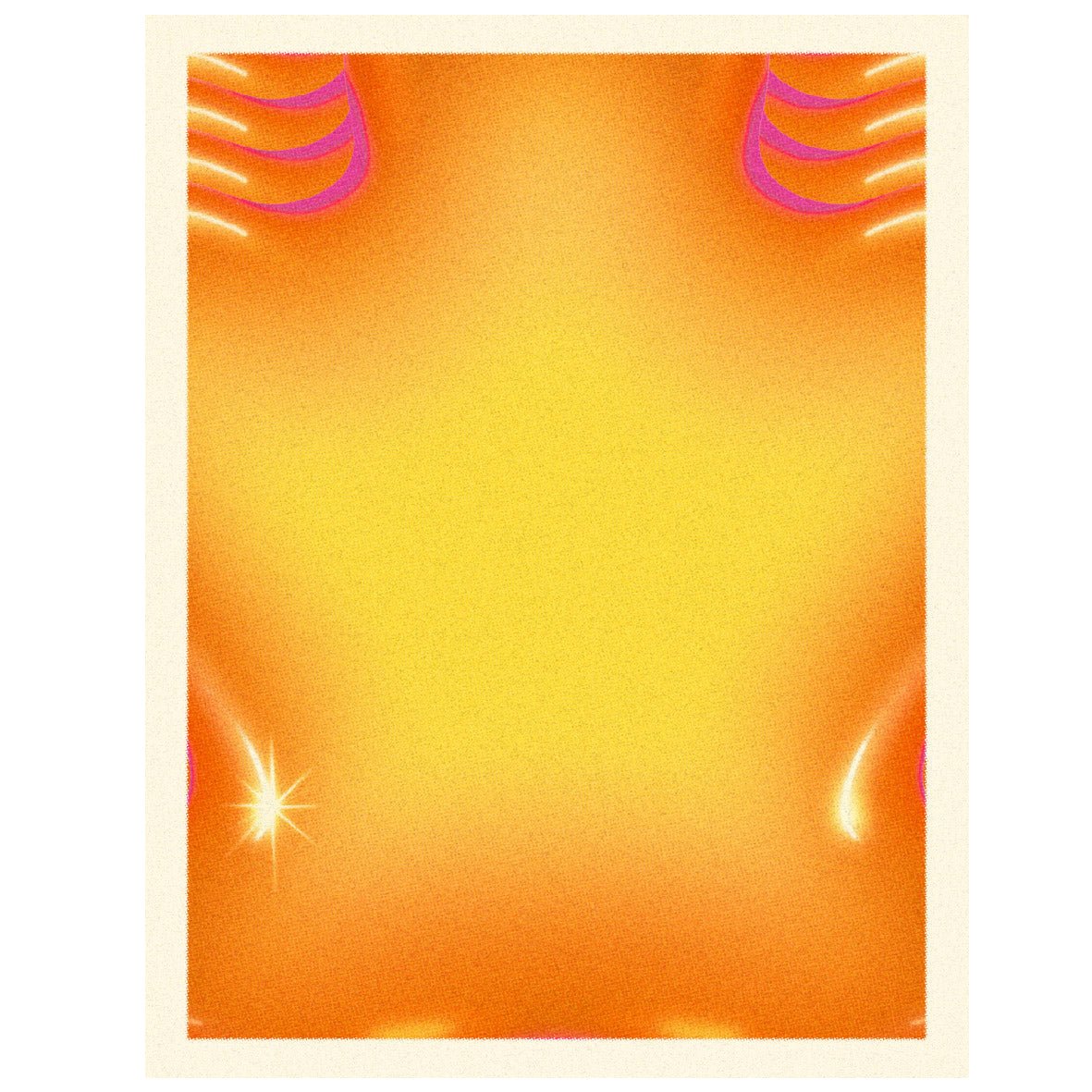 Orange Glow Reusable Peel - and - Stick Poster - Pasquín