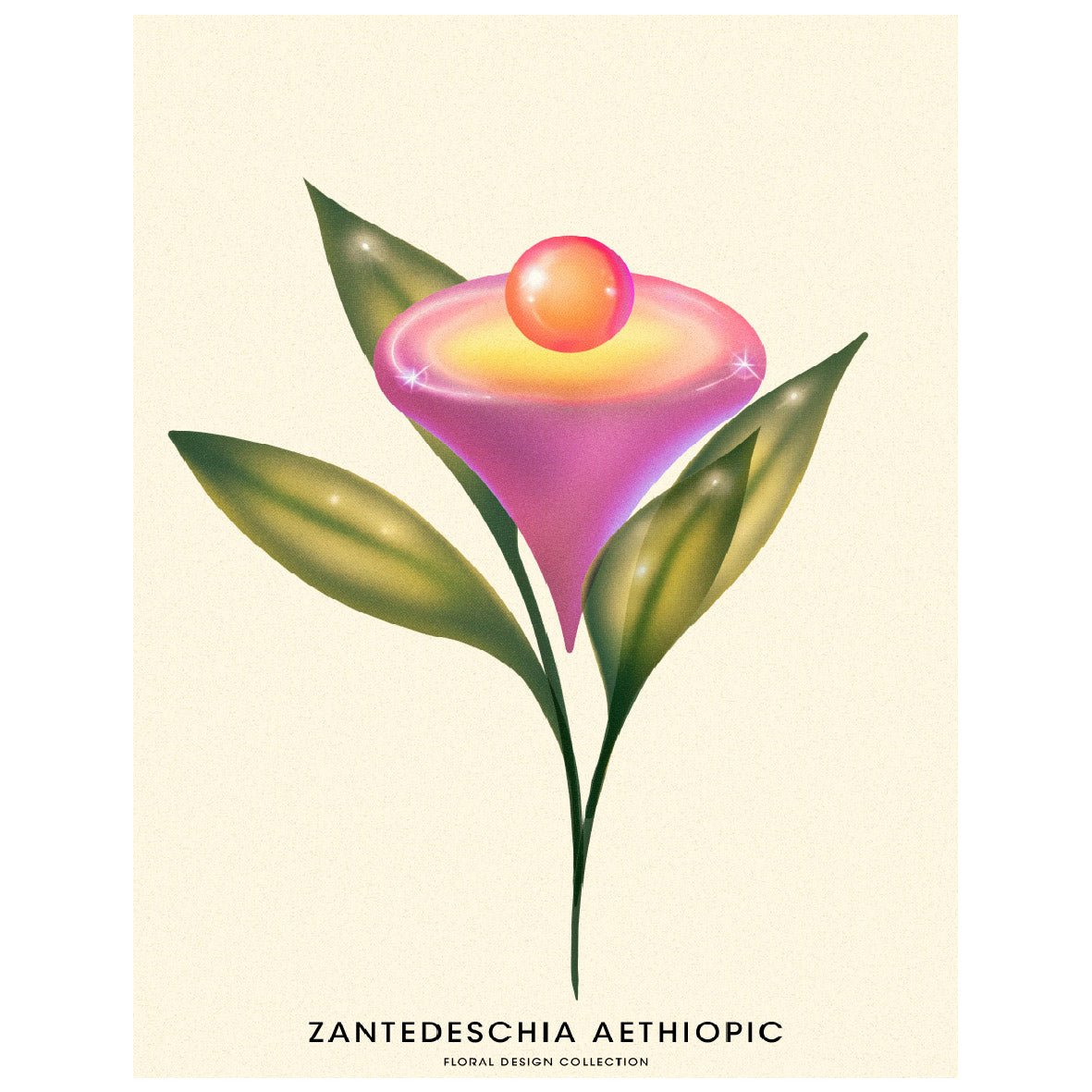 Pink Calla Lily Reusable Peel - and - Stick Poster - Pasquín