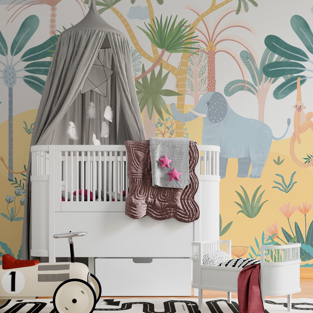 Premium Jungle and Animals Wall Wallpaper - Non - Toxic and PVC - Free - Pasquín Store