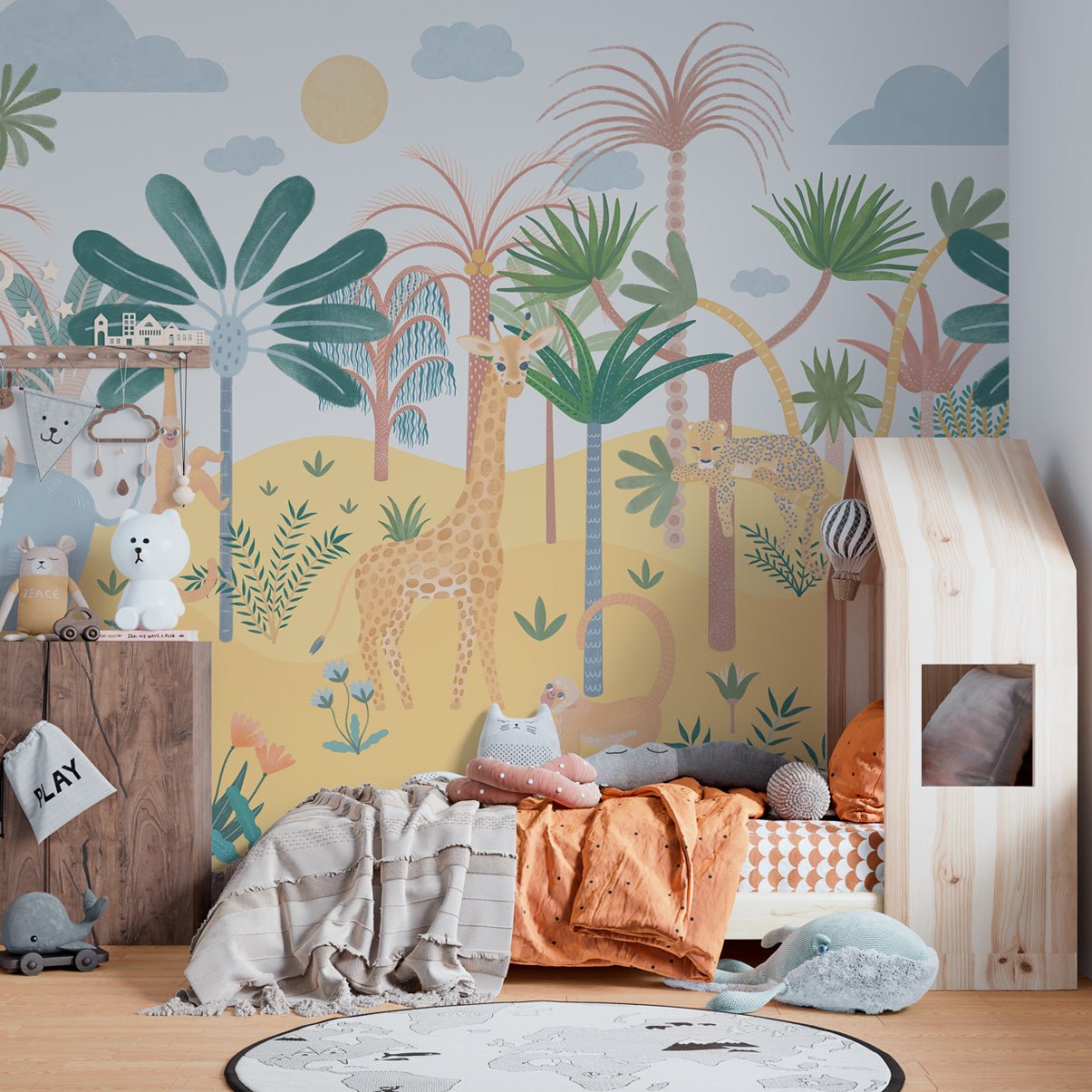 Premium Jungle and Animals Wall Wallpaper - Non - Toxic and PVC - Free - Pasquín Store