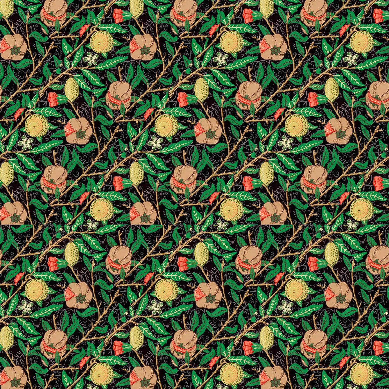 Repositionable William Morris Fruits Wall Wallpaper - Perfect for Any Surface - Pasquín Store