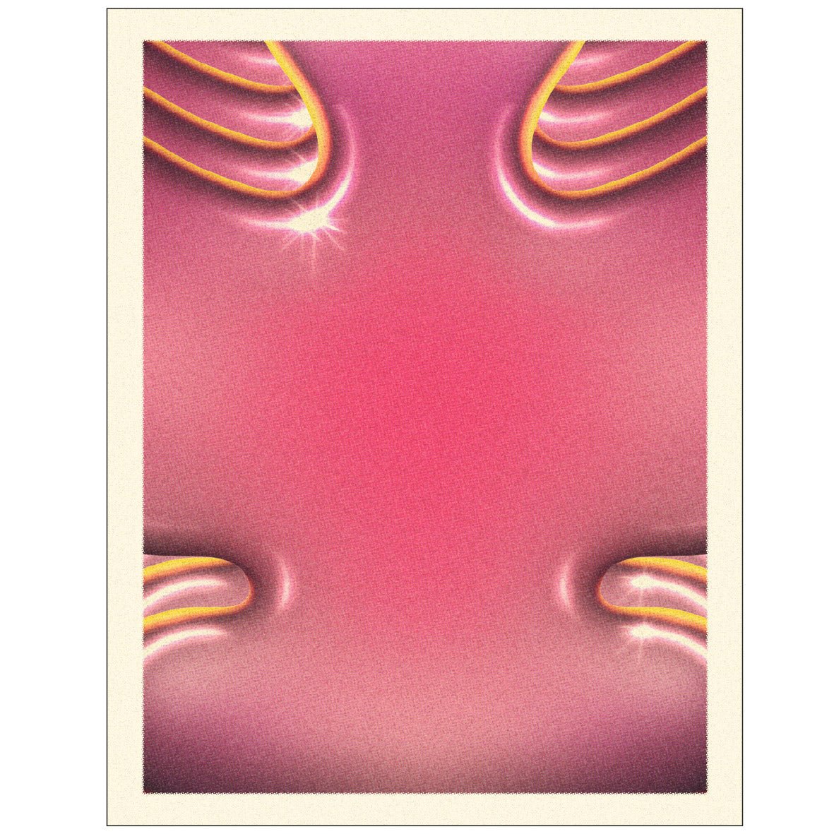 Reusable Peel - and - Stick Wall Poster – “Pink Glow” - Pasquín