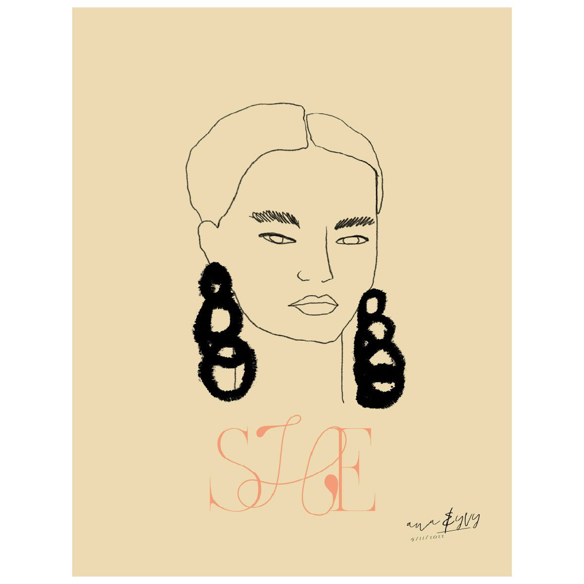 She Reusable Peel - and - Stick Poster by Ana & Yvy - Pasquín