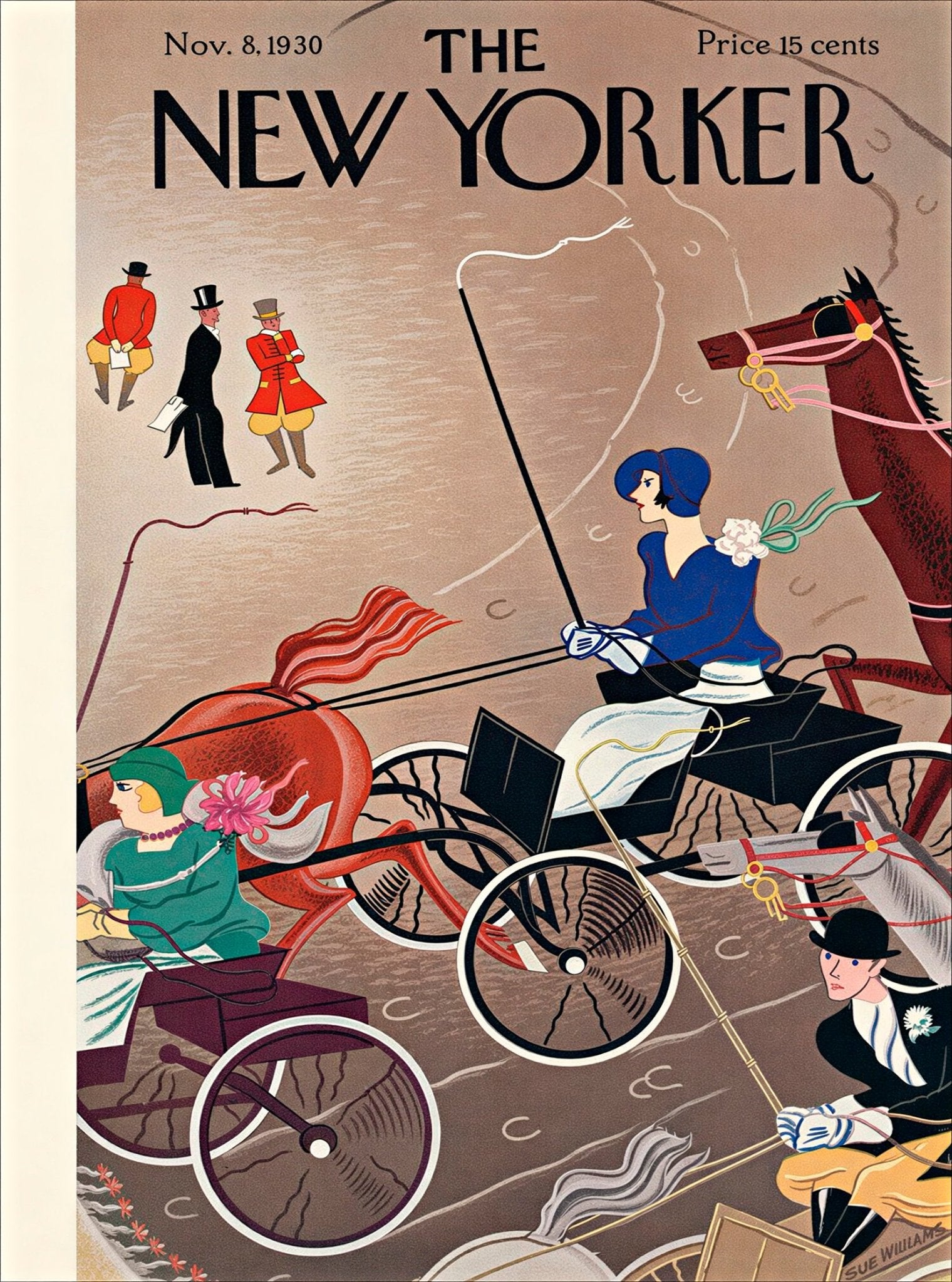 The New Yorker Cover – 8 de noviembre de 1930 - Reusable Peel-and-Stick Poster - Pasquín