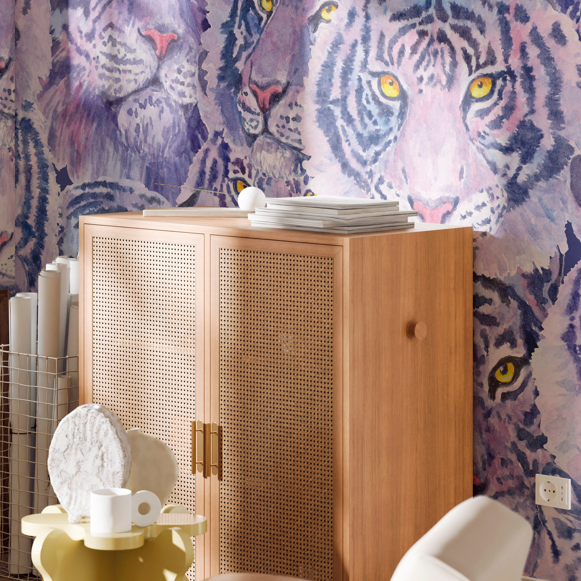 Tiger Adhesive Wallpaper - Easy Install, Repositionable, Non - Toxic - Pasquín Store