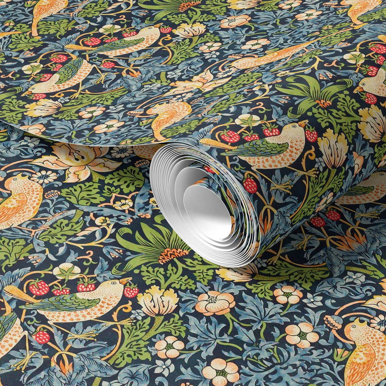 William Morris Birds Adhesive Wallpaper - Easy Peel and Stick Installation - Pasquín Store