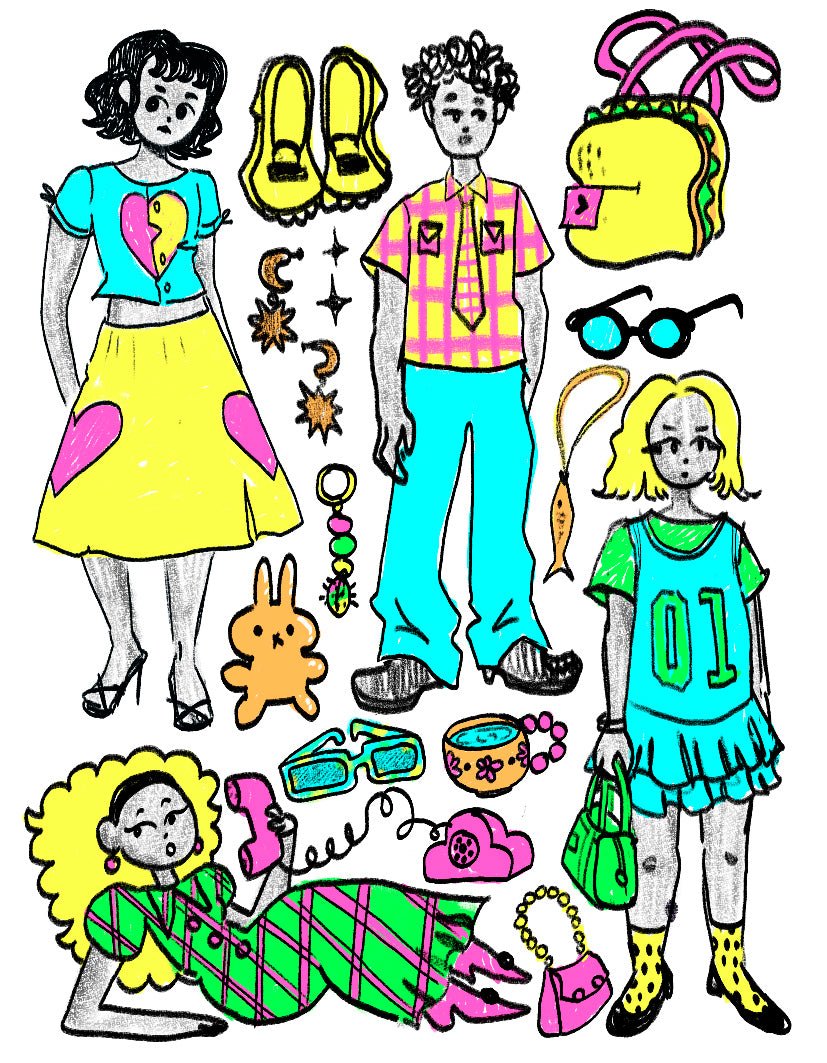 "Youthful aesthetic" by Lolillapolilla - Reusable Peel-and-Stick Poster - Pasquín